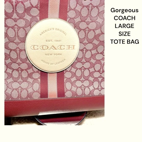 LARGE COACH DEMSEY TOTE EXCELLENT CONDITION & BEAUTIFUL COLOR-CROSSBODY TOTE - Picture 3 of 16